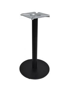 Bazament tavoline, metalik, e zezë, Dia.38xH72 cm