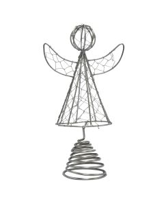 Objekt dekorues, metalike, argjendi, 29 cm