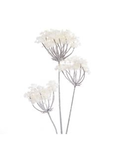 Lule dekoruese, plastike, e bardhë, 78 cm