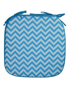 Outdoor cushion, 100% polyester, blue, 38x38x2 cm