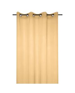 Thin curtain with Paloma rings, polyester, mustard, 140x260 cm