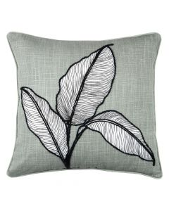 Japandi decorative pillow, cotton, gray, 40x40 cm