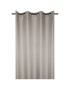Copenhague full curtain with rings, polyester, beige, 140x260 cm