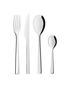 Serving set spoons and forks (PK 24), stainless steel, silver, 20 cm