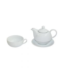 Tea pot, Size: D.15 cm, Color: White, Material: Ceramic
