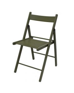 Sven folding chair, wood, dark green, 43x50xH78 cm