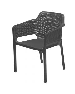 Armchair Ares, PP, anthracite, 59x59xH80 cm