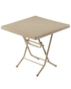 Tavolinë me palosje Palmiye, PP/metalike, kapuçino, 80x80xH73 cm