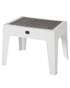 Tavolinë Petunya, PP, e bardhë/antrazit, 55x40xH43.5 cm