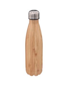 flask, stainless, brown, Dia.7xH27cm / 500 cc