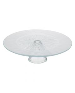 Elise Cake/Pastry Stand, glass, transparent, Dia.28xH8.5 cm