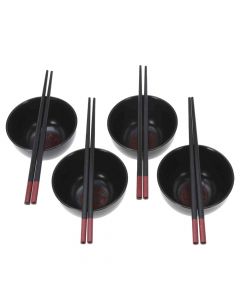 Sushi set (PC 8), pottery, black, 24 cm