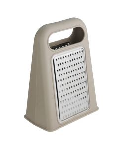Double side grater, plastic/stainless steel, red, 10x20 cm