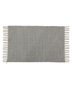 Rug with fringe, 100% cotton, plain / 4 different colors, 50x80 cm