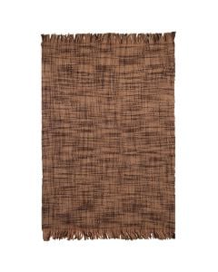 Rug with fringe, microfiber, brown, 120x170 cm