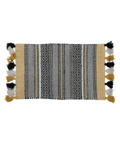 Rrugicë, 100% pambuk, mustardë, 50x80 cm