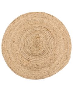 Circular Rug, jute, natural beige, Dia.100 cm