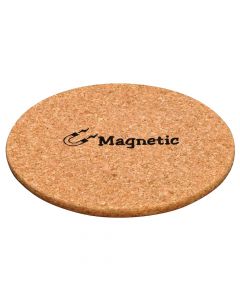 Pot protection mat with magnets, wood, brown, Dia.21 cm
