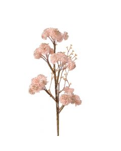 Lule dekoruese, plastike, nuancë rozë, 52 cm