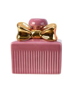 Mbajtëse qiriu, porcelan, rozë, H12 cm