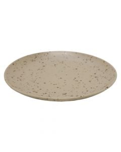 Decorative serving plate, ceramic, beige, Dia.27 cm