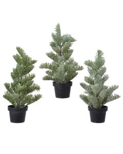 Pemë Christmas tavoline, PE, jeshile, H28 cm