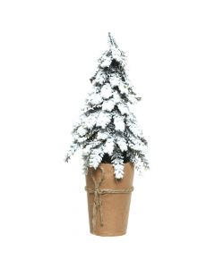 Pemë Christmas tavoline, PE, jeshile/e bardhë, H33 cm