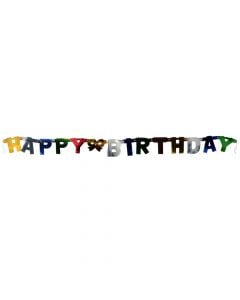 Tape Happy birthday (PK), Color: Assorted, Material: PVC
