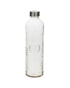 Water bottle, glass, transparent, Dia.8xH29 cm / 1L