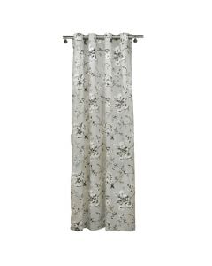 Curtains with rings Daniela, 60% cotton/40% polyester, beige, 140x260 cm