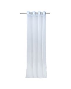 Culla curtain with rings, 60% cotton/40% polyester, white, 140x300 cm