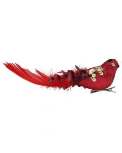 Zog dekorues, sfungjer, e kuqe, 20x6x6 cm
