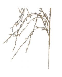 Lule dekoruese, poliestër, e bardhë, 60 cm