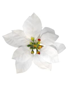 Decorative flower, polyester, different colours, 19x16 cm