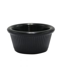 Bowl, melamine, black, Dia.7xH3.5 cm