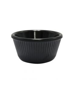Bowl, melamine, black, Dia.8xH4.5 cm