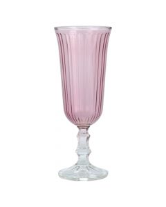 Champagne glass, glass, pink, 120 ml