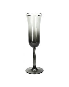 Champagne glass, glass, gray, 175 ml