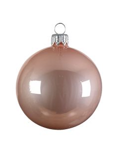 Decorative sphere, glass, shiny pink, Dia.15 cm