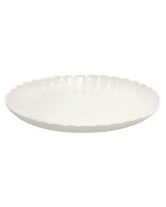 Serving plate Romy, porcelain, beige shade, Dia.27 cm