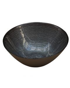 Bowl Aurora, glass, gray, Dia.15 cm
