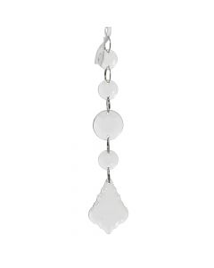 Hanging decorative object, acrylic, transparent, 3x5cm x H15 cm