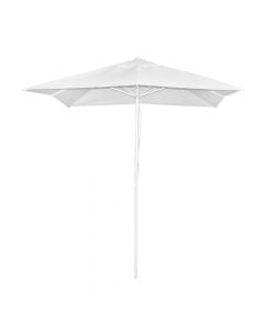 Square umbrella , central placement, white, polyester, 300x300 cm