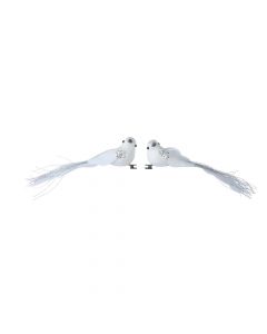 Zog dekorues me kapëse (PK 2), sfungjer, e bardhë, 15 cm