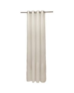 Full curtain with rings, 100% polyester, beige, 150x260 cm