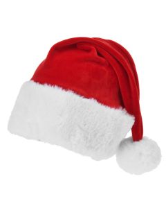 Santa hat, fur, red/white, 50 cm