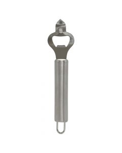 Beer bottle opener, stainless, silver, 18 cm