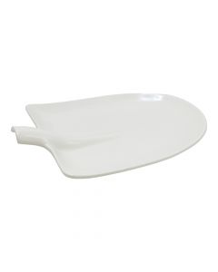 Plate, ceramic, white, 18x25x2 cm