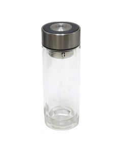 Jug juice/water, glass/plastic, transparent, Dia.7xH20cm / 350ml
