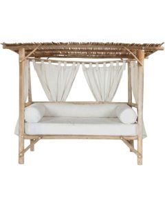 Bali bed prej druri tropikal Teak, ngjyre natyrale, 195x135xH220 cm